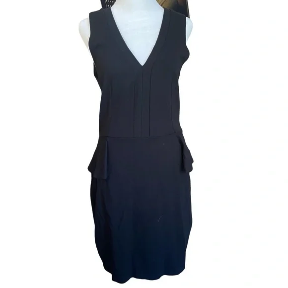 French Connection black peplum dress size 10 - Picture 1 of 6